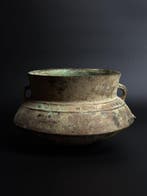 Oud-Khmer Brons pot - 10 cm, Antiek en Kunst