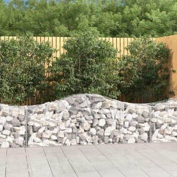 vidaXL Schanskorf gewelfd 200x50x60/80 cm gegalvaniseerd, Verzenden