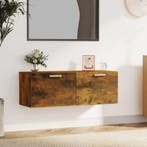 vidaXL Wandkast 100x36,5x35 cm bewerkt hout gerookt, Verzenden, Nieuw