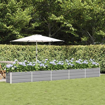 vidaXL Plantenbak Lichtgrijs 480 x 50 x 45 cm Gegevens staal, Tuin en Terras, Verzenden, Nieuw