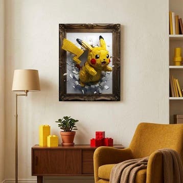AT9 - Pikachu: Bricks Breakout - Canvas 50x40cm - 6/15, Nieuw