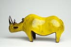 Urszula Despet - sculptuur, Yellow Rhinoceros - 11 cm -