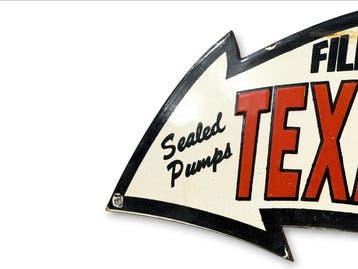 Texaco - Plaque émaillée - Émail