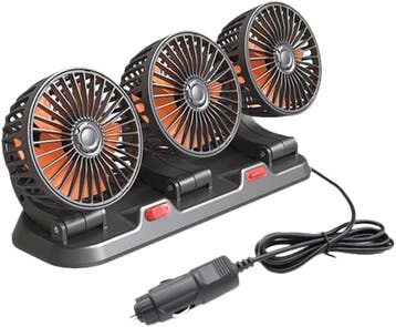 Riloer 3-kops autoventilator | -34% retour deal | Sla je..., Verzenden, Zo goed als nieuw