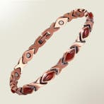 Luxe gezondheidsarmband magnetisch koper - stone red agate –, Ophalen of Verzenden