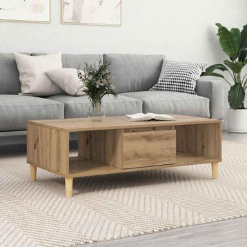 vidaXL Salontafel Artisan Eiken 102 x 55 x 35 cm Bewerkt, Verzenden