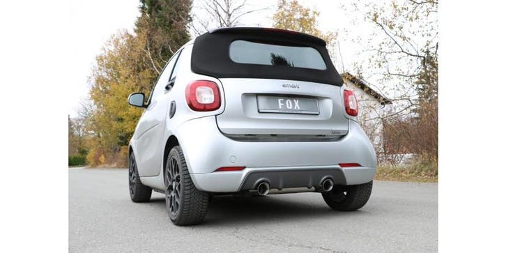FOX Smart Forfour 453 Brabus einddemper dwars uitgang rechts, Autos : Pièces & Accessoires, Systèmes d'échappement, Envoi