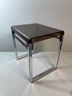 Tafel - Metaal, Plexyglas - Bijzettafel in de stijl van Marc