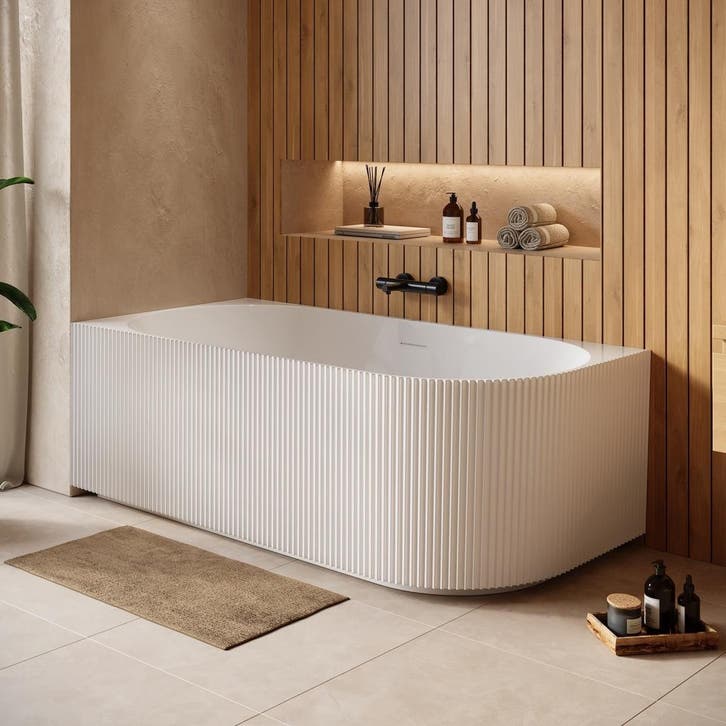 Ligbad Havana 170 x 80 x 58 cm Hoekbad Rechts wit, Bricolage & Construction, Sanitaire, Envoi