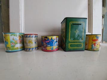 lorenz bolz - Blikken speelgoed - 5 stuks antiek blikken, Antiek en Kunst