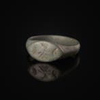 Oud-Romeins Zilver Ring met vleugels van de Legionaire, Antiek en Kunst