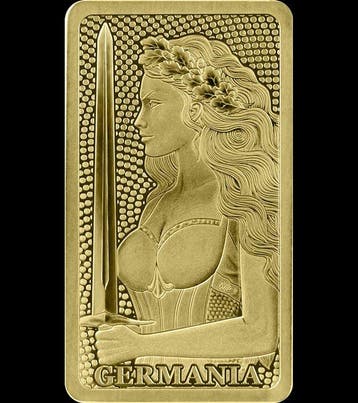 Duitsland. 3x1/100oz Au999.9 Stamped Bar Proof