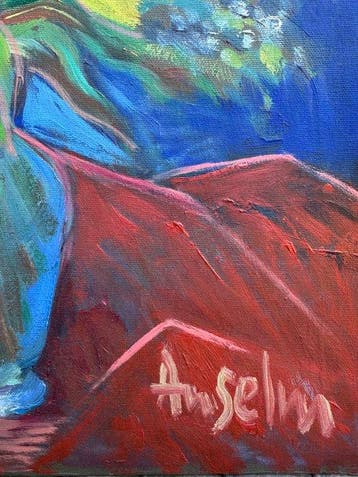 Fred Anselm (1922-2005) - Expressives Blumenstillleben, Antiek en Kunst
