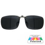 Fako Sunglasses - Clip On Voorzet Zonnebril Gun Metal In Box, Verzenden