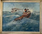 W R Stearn. (XX) - Shipping in rough seas. No reserve!