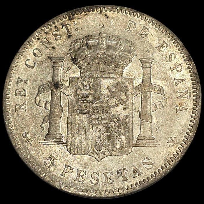Spanje. Alfonso XIII. 5 Pesetas 1898*98 SGV (Zonder, Timbres & Monnaies, Monnaies | Europe | Monnaies non-euro