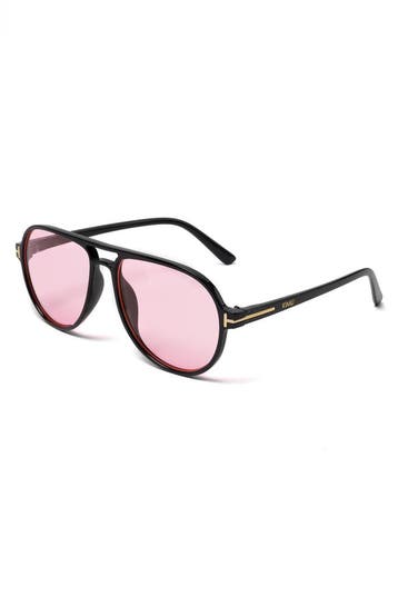 Avator Influencer Zonnebril Zwart Montuur Roze Glazen Social, Ophalen of Verzenden