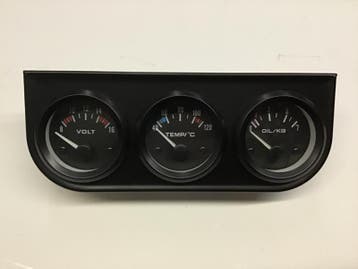 52mm meter set zwart met zwart, Ophalen of Verzenden, Nieuw