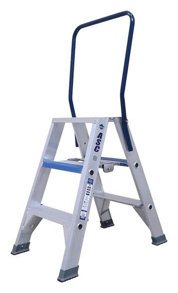 Aluminium dubbele trap 3 treden, Doe-het-zelf en Bouw, Ophalen of Verzenden, Nieuw