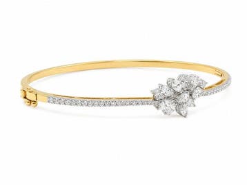 Armband - 18 karaat Geel goud, Witgoud - 1.41ct. tw. Diamant