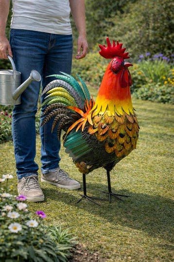 Sculpture dextérieur, Tuinhaan XL – Kleurrijk Kunstobject –