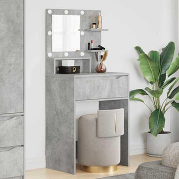 vidaXL Slaapkamer Toilet Tafels Beton Grijs 80 x 39,6 x 135, Huis en Inrichting, Verzenden, Nieuw