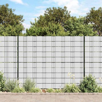 vidaXL Privacystrip 70x0,19 m PVC wit, Verzenden
