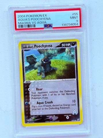 Pokémon - 1 Graded card - Poochyena #55 - PSA 9 - EX