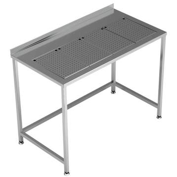 Werktafel | RVS | Lekbak | Achteropstand | Zelfmontage |, Verzenden
