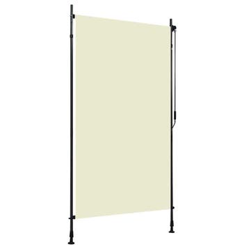 vidaXL Rolgordijn voor buiten 120x270 cm crème, Tuin en Terras, Zonneschermen, Verzenden, Nieuw