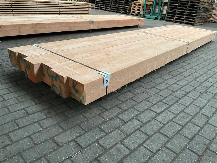 Online veiling - Douglas balken 200x200 mm (6x), Zakelijke goederen, Machines en Bouw | Houtbewerking, Ophalen