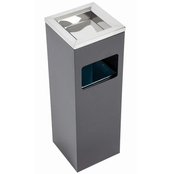 Afvalbak + Asbak | RVS (Zwart) | 10L | Open |, Zakelijke goederen, Horeca | Keukenapparatuur, Nieuw in verpakking, Verzenden