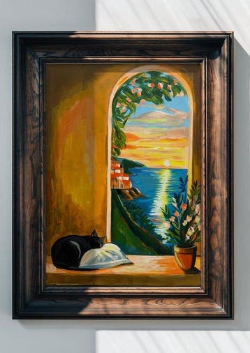 E. García - Gato y atardecer XL