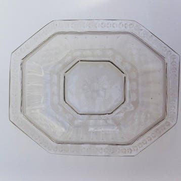 Plateau - plat de service - Cristal - Coupe en verre baroque