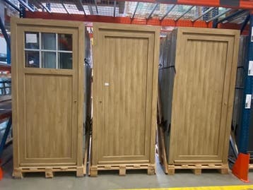 buitendeur, pvc deur, kunsstof deur, dubbeldeur, schuifdeur, Glas, Schuifdeur, Nieuw, Ophalen of Verzenden