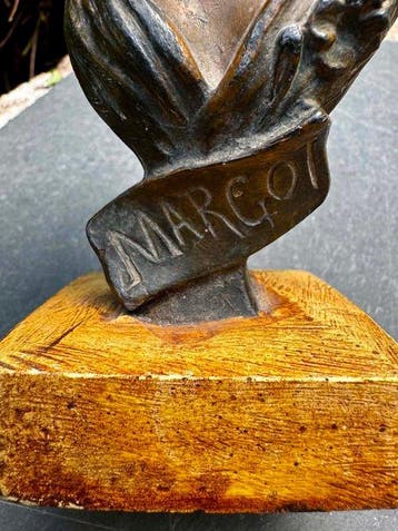 Jean Garnier (1853-1910) - Buste, Margot - 16 cm -, Antiek en Kunst