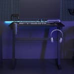 vidaXL Gamingbureau met Z-vormige poten LED 90x60x75 cm, Verzenden