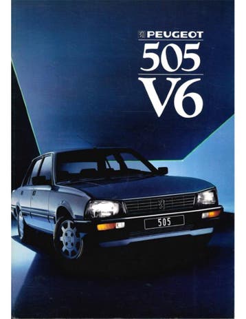 1987 PEUGEOT 505 V6 BROCHURE NEDERLANDS, Nieuw