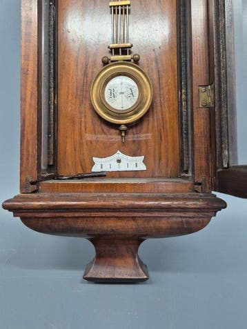 Regulateur wandklok - Hout, Messing - 1920-1930, Antiek en Kunst