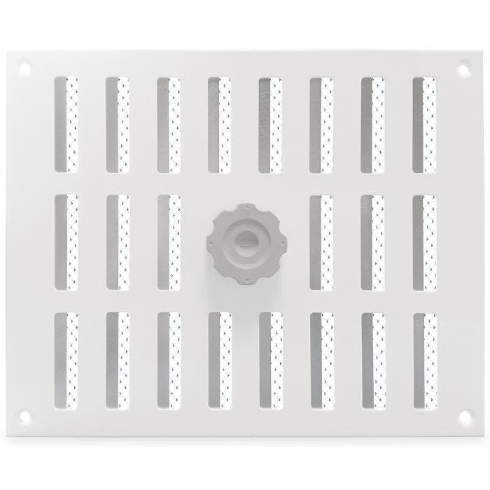 Aluminium afsluitbaar schuifrooster opbouw 245 x 195mm - WIT, Bricolage & Construction, Ventilation & Extraction, Envoi