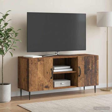 vidaXL TV Kast Oud hout 102 x 34,5 x 50 cm Bewerkt hout, Verzenden, Nieuw