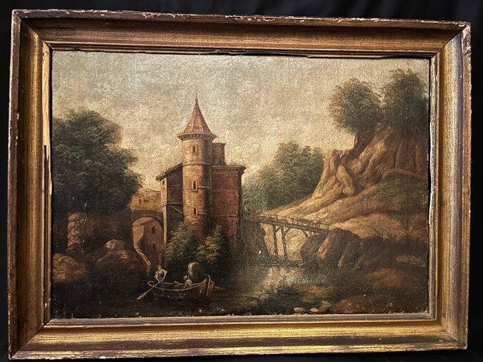 Europese school (XVIII) - El torreón, Antiek en Kunst, Kunst | Schilderijen | Klassiek