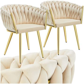 Set eetkamerstoelen Astano fluweel, knoopdesign, Huis en Inrichting, Stoelen, Verzenden, Nieuw