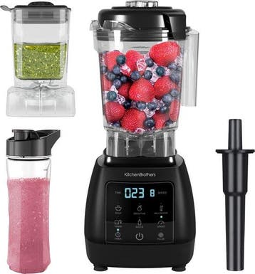 2dekans | KitchenBrothers 2-in-1 Power Blender - 1600W - 2L, Ophalen of Verzenden