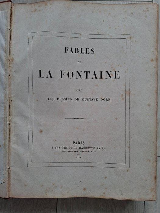 Jean De La Fontaine - Fables de La Fontaine - 1868-1868, Antiek en Kunst, Antiek | Boeken en Manuscripten