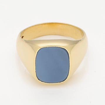 Ring - 18 karaat Geel goud - Lagensteen