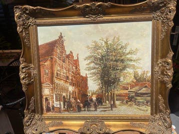 Hollandse School (XX) - Stadsgezicht, Antiek en Kunst