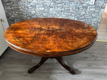 Antique oval table, Victorian England - Table - Table -, Antiquités & Art