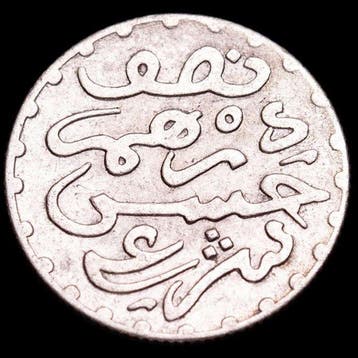 Marokko. Moulay al-Hasan I (1882-1897 A.D.). ½ Dirham Paris