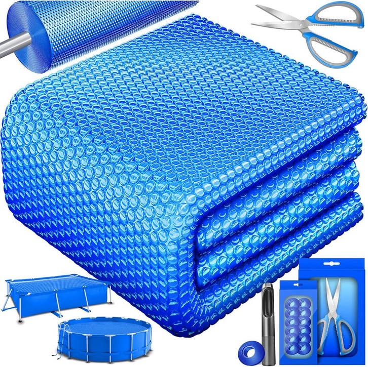 Zwembad Afdekzeil - Rond - Solarzeil - 488 cm - Blauw - KESS, Tuin en Terras, Zwembad-toebehoren, Nieuw, Verzenden